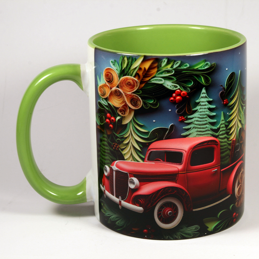 CHRISTMAS MUG - 3D CHRISTMAS TRUCK 3