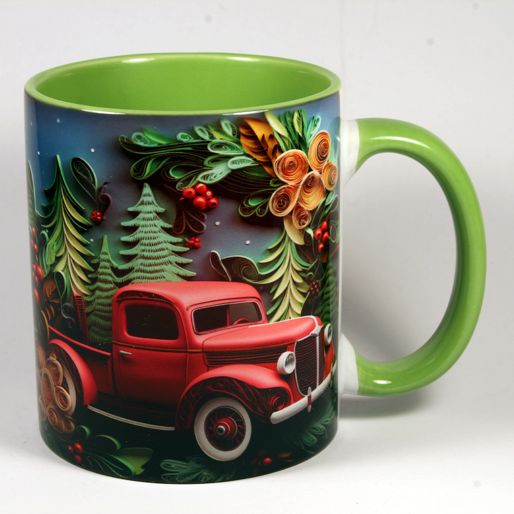 CHRISTMAS MUG - 3D CHRISTMAS TRUCK 3