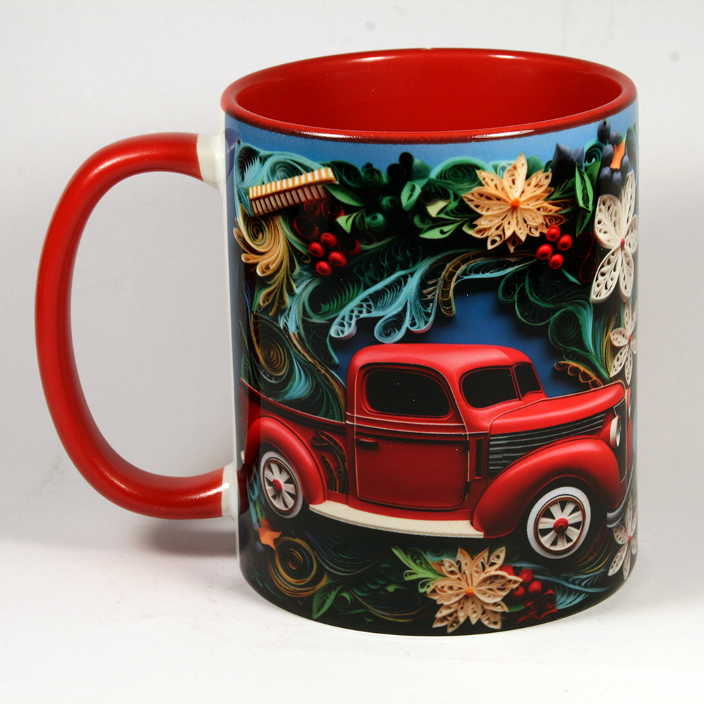 CHRISTMAS MUG - 3D CHRISTMAS TRUCK 4