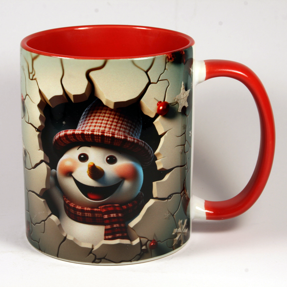 CHRISTMAS MUG - SNOWMAN 3D BREAK-THRU