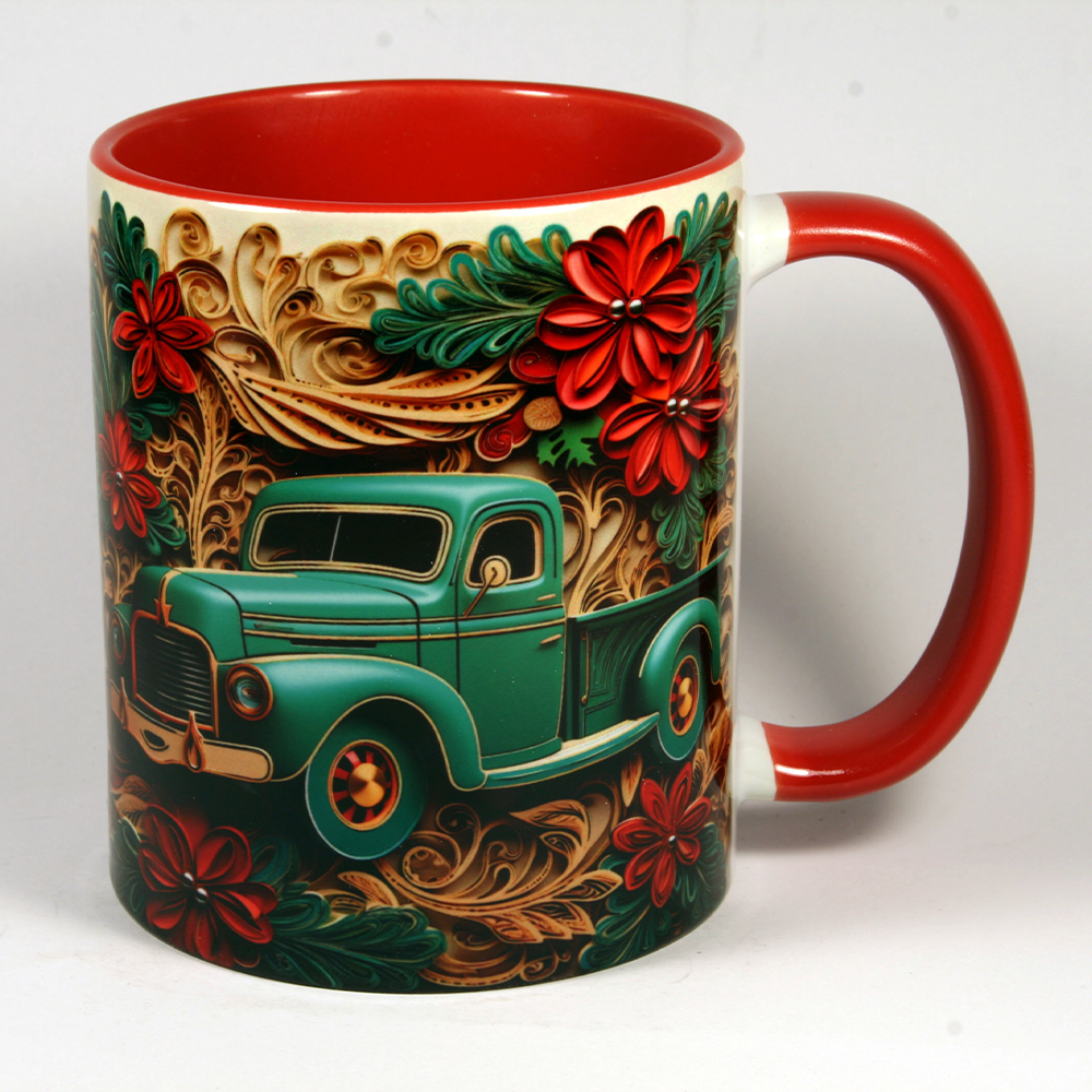 CHRISTMAS MUG - 3D CHRISTMAS TRUCK 1