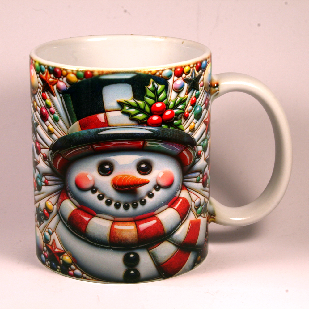 CHRISTMAS MUG - 3D SNOWMAN 1