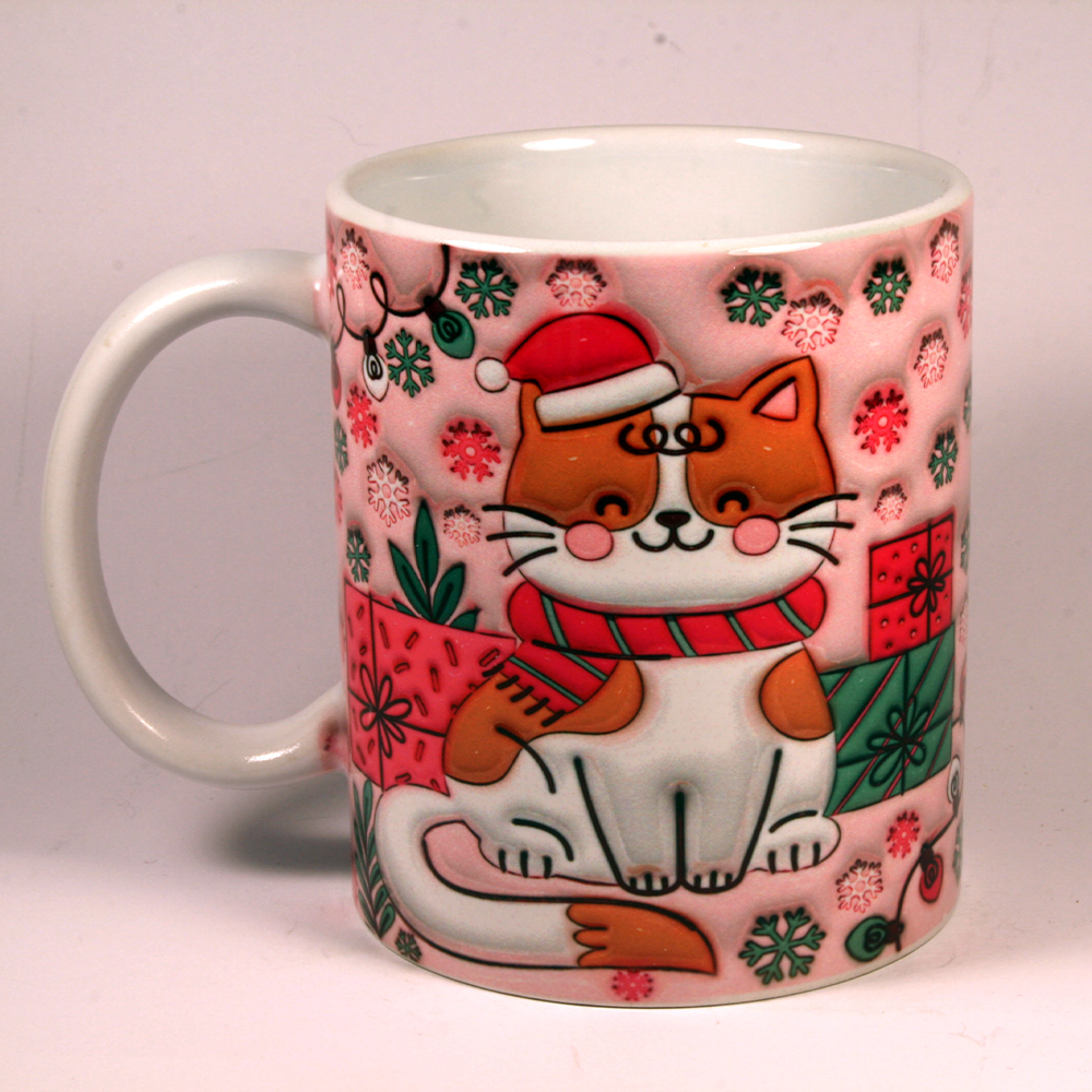 CHRISTMAS MUG - 3D MEOWY CHRISTMAS