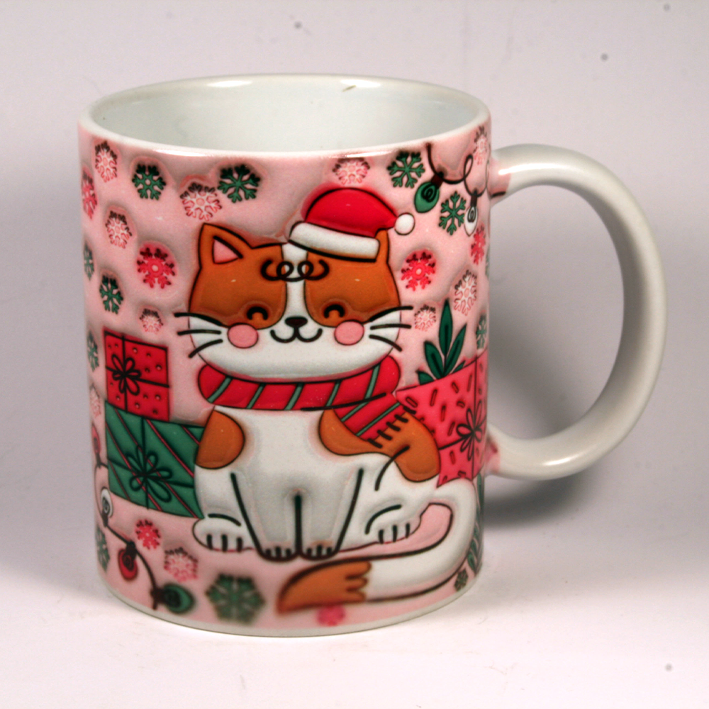 CHRISTMAS MUG - 3D MEOWY CHRISTMAS