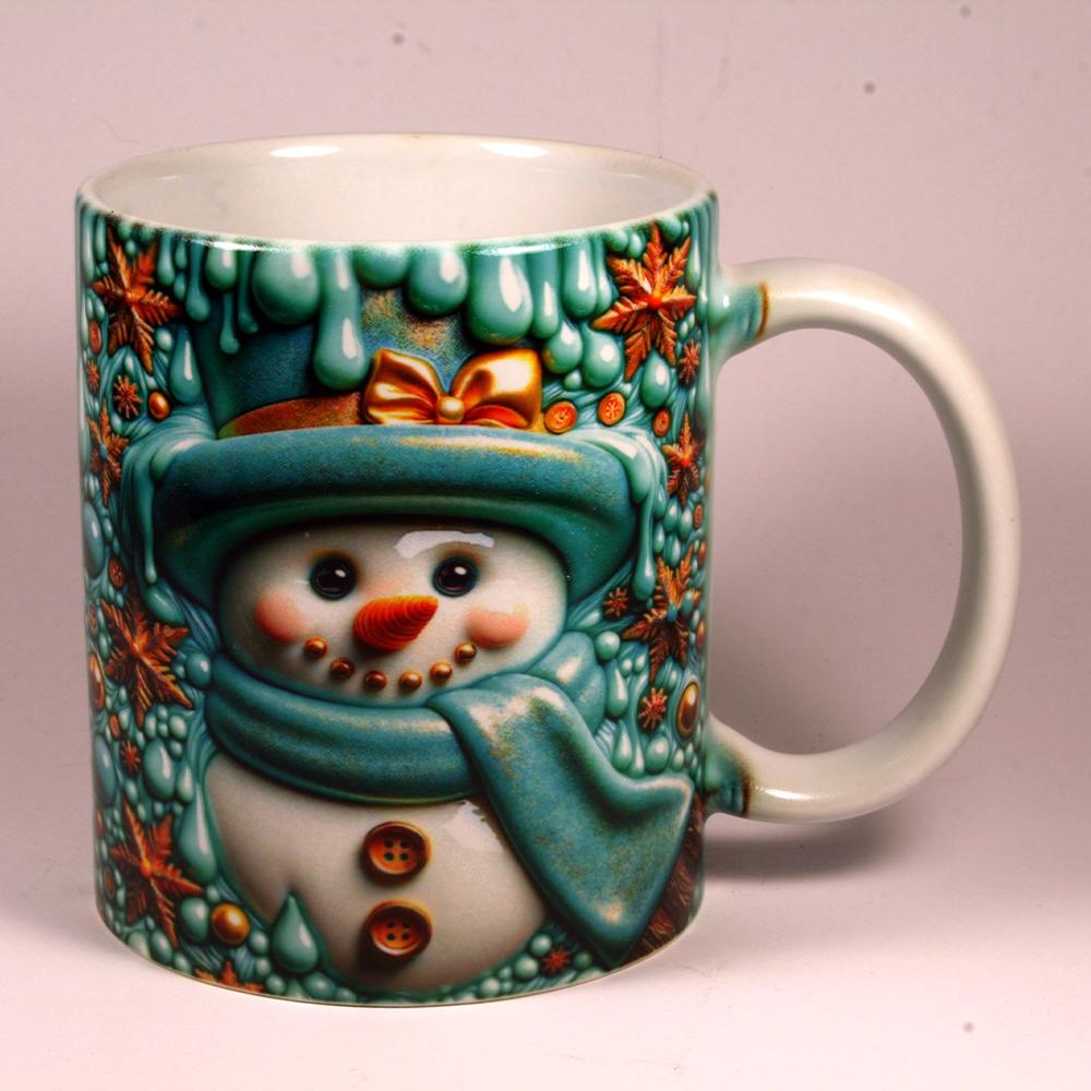 CHRISTMAS MUG - 3D SNOWMAN 3