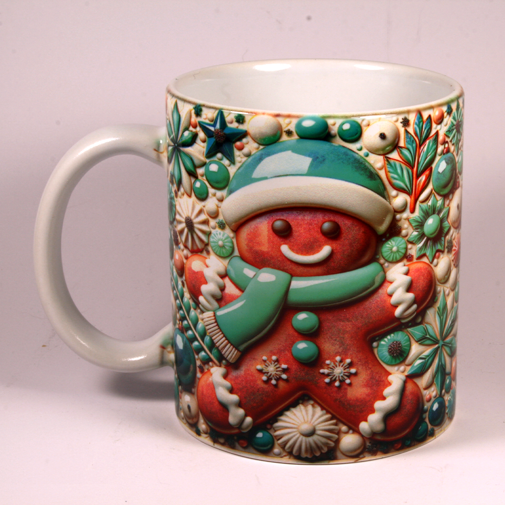 CHRISTMAS MUG - 3D GINGERBREAD 3