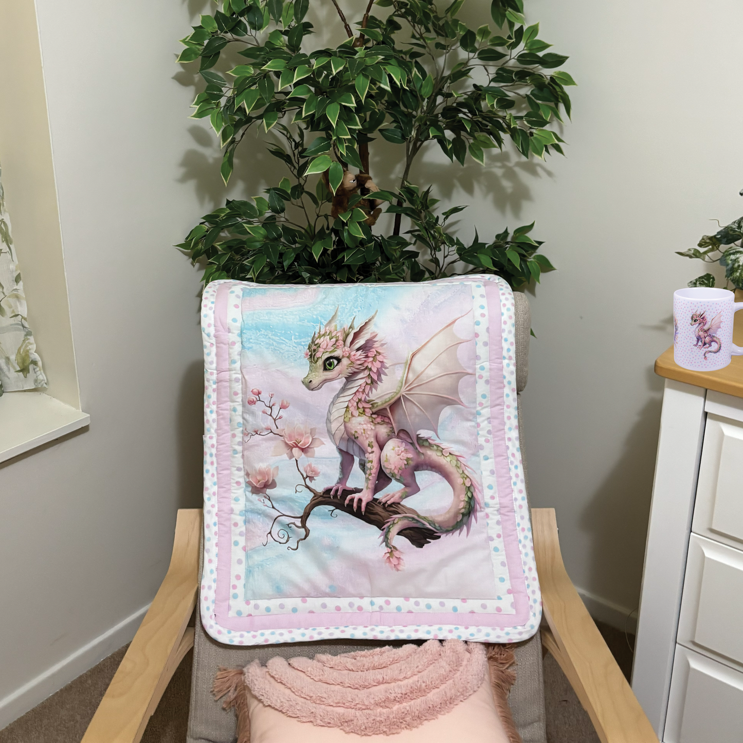 PINK COT QUILT | FAIRY DRAGON COLLECTION