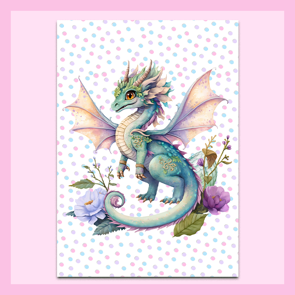 Wall Art Metal - A3 size | FAIRY DRAGON COLLECTION