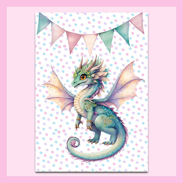 Wall Art Metal - A3 size | FAIRY DRAGON COLLECTION