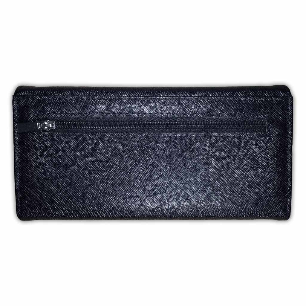 LADIES PURSE/WALLET BLACK - Teal Purple White Gold Marble 4
