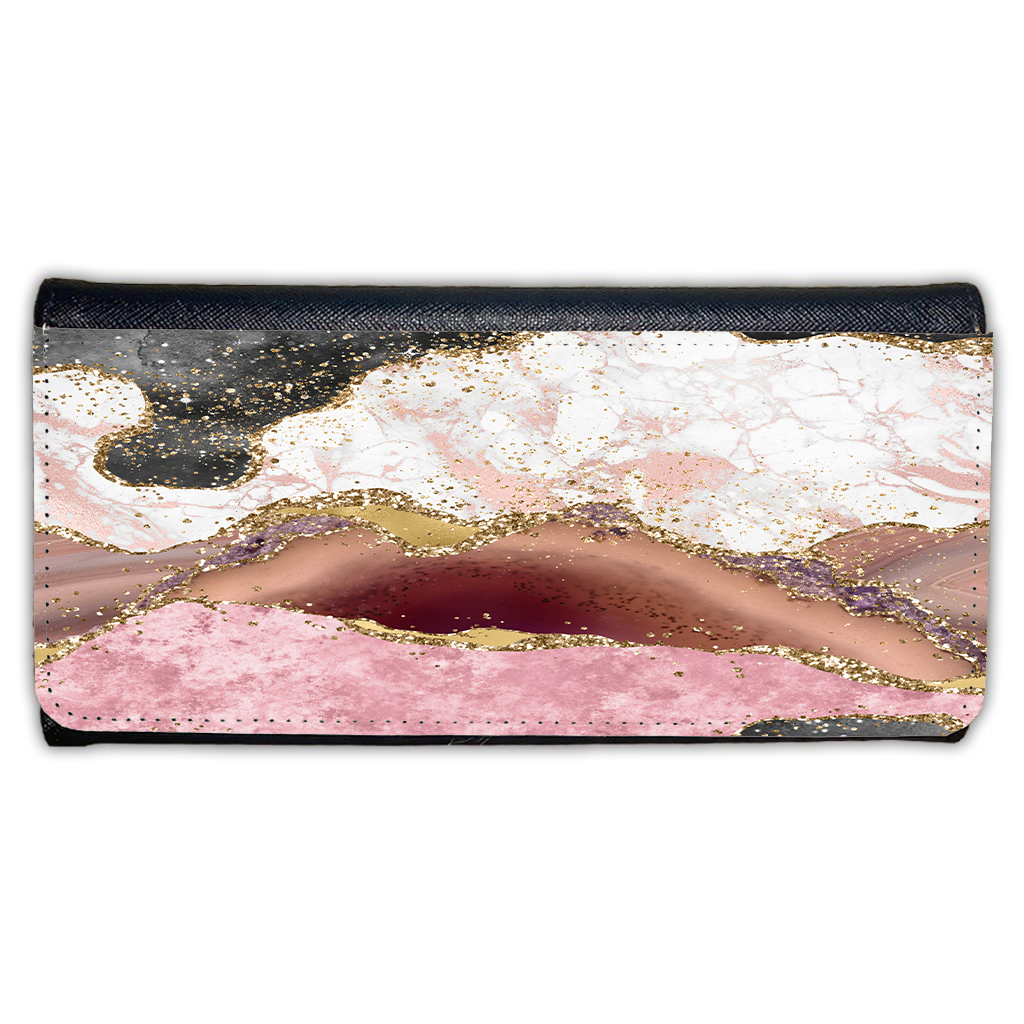 LADIES PURSE/WALLET BLACK - Blush Black Gold Marble - 6 Design Options