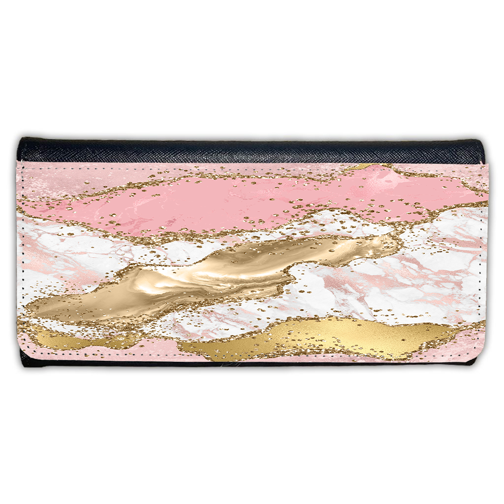 LADIES PURSE/WALLET BLACK - Blush Black Gold Marble - 6 Design Options