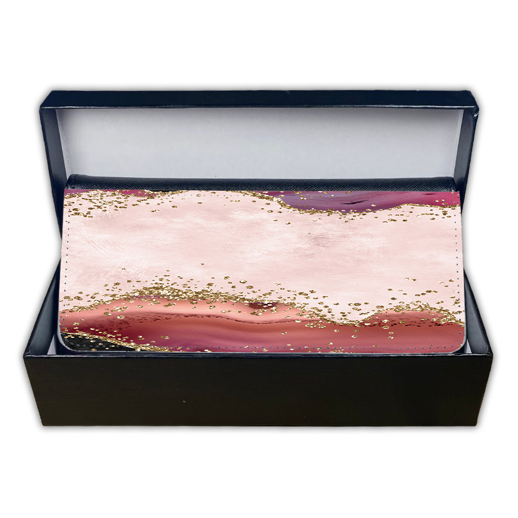 LADIES PURSE/WALLET BLACK - Blush Black Gold Marble 4