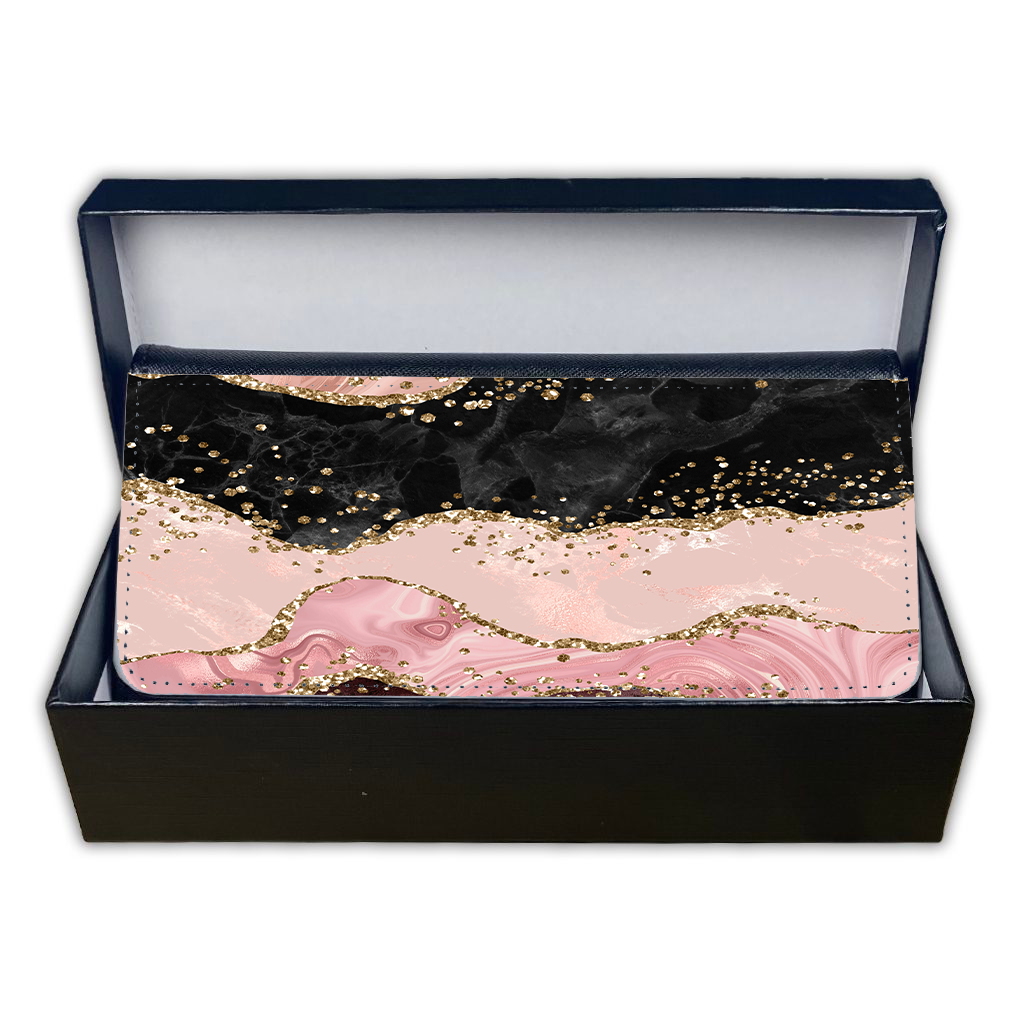 LADIES PURSE/WALLET BLACK - Blush Black Gold Marble - 6 Design Options