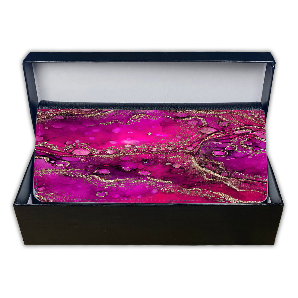 LADIES PURSE/WALLET BLACK - HOT PINK & GOLD - 4 Design Options