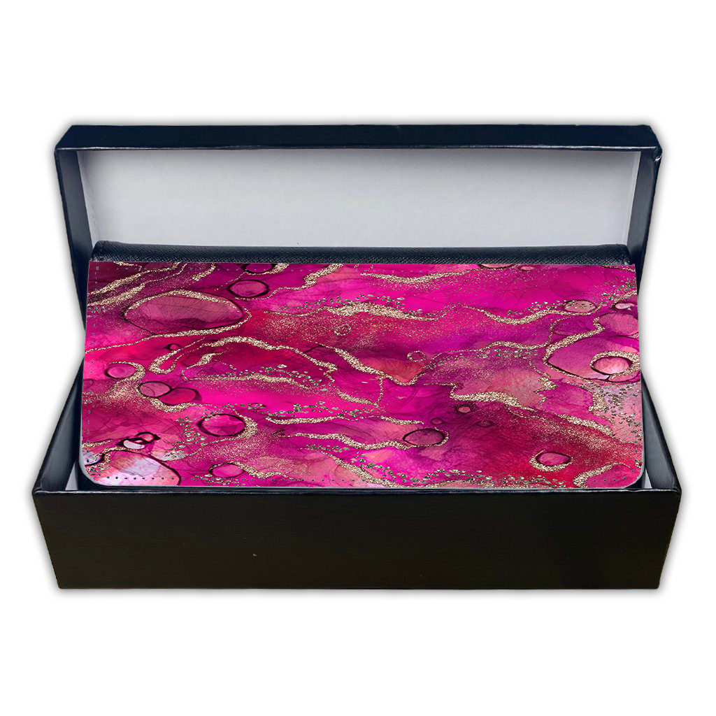 LADIES PURSE/WALLET BLACK - HOT PINK & GOLD - 4 Design Options