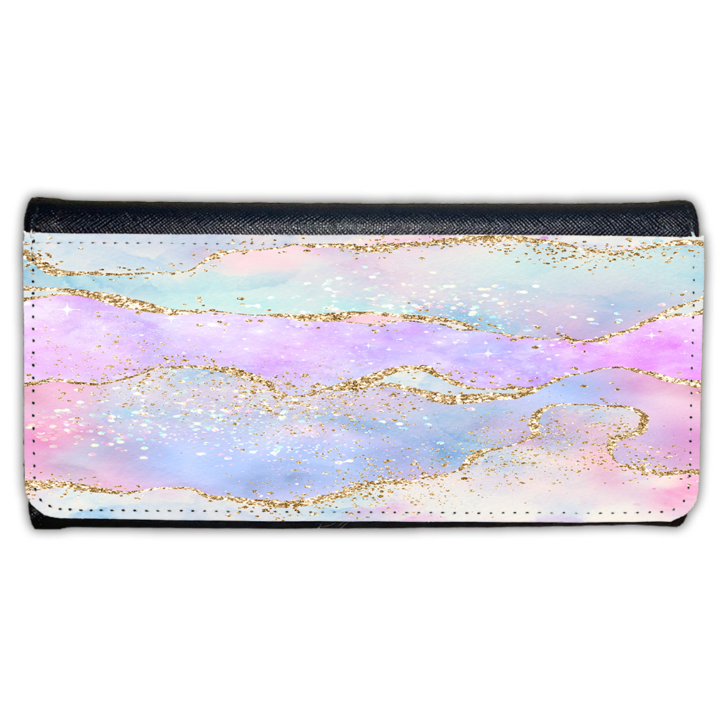 LADIES PURSE/WALLET BLACK - Pastel & Glitter 2