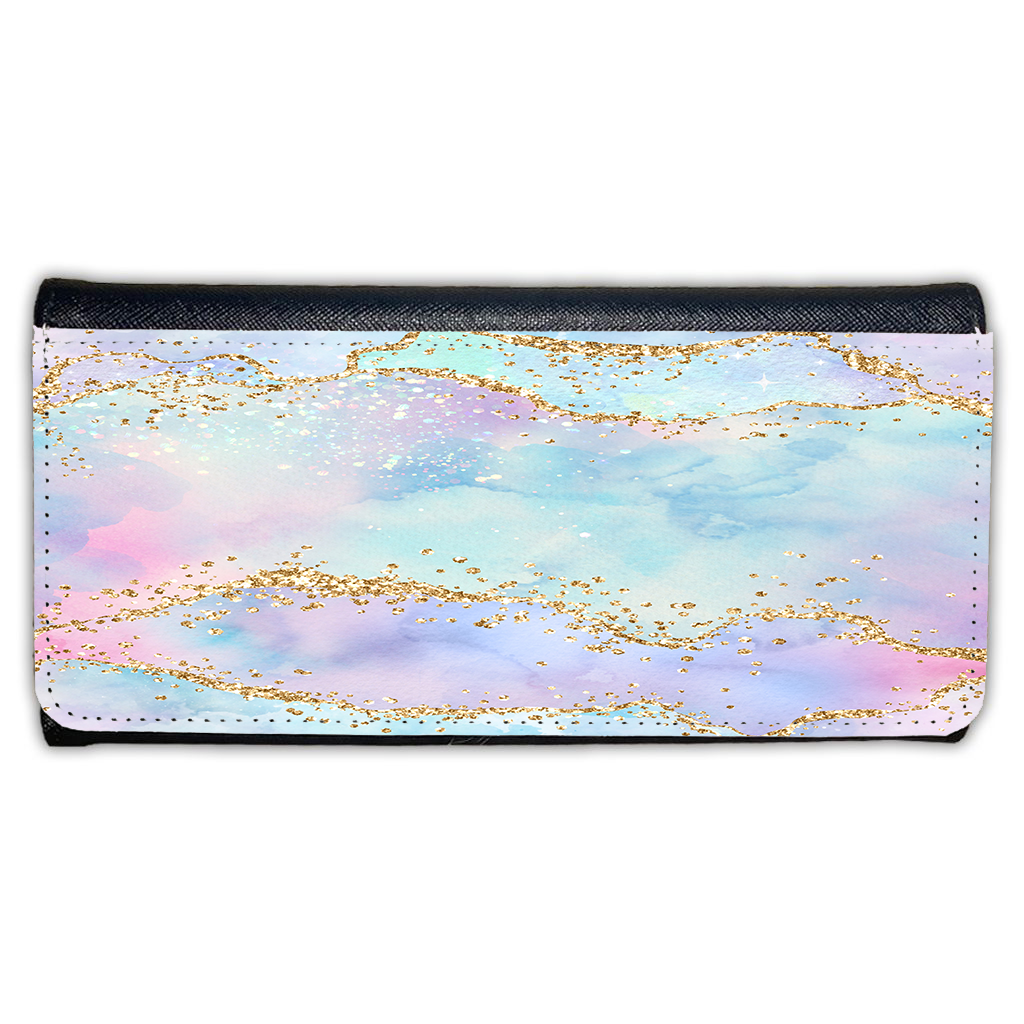LADIES PURSE/WALLET BLACK - Pastel & Glitter 4
