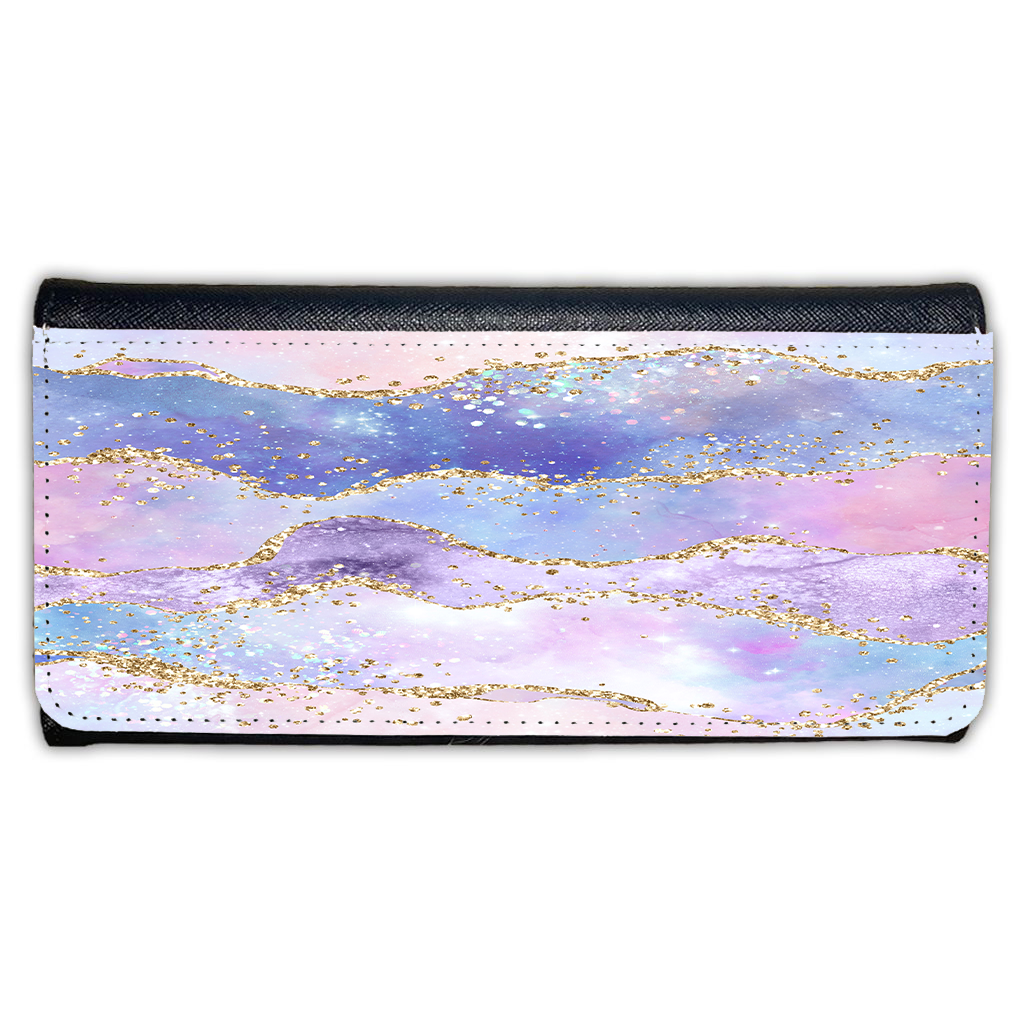 LADIES PURSE/WALLET BLACK - Pastel & Glitter 6
