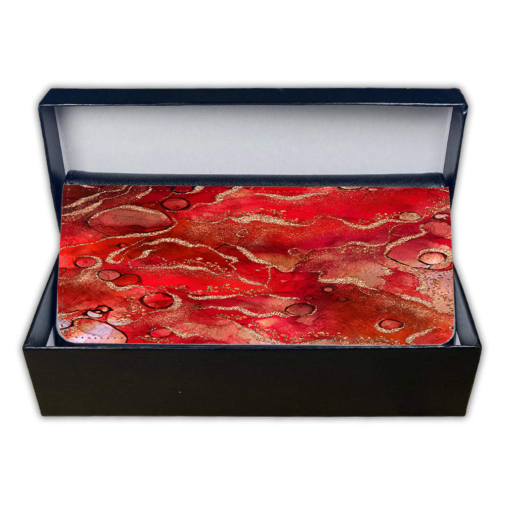 LADIES PURSE/WALLET BLACK - RED & GOLD 5