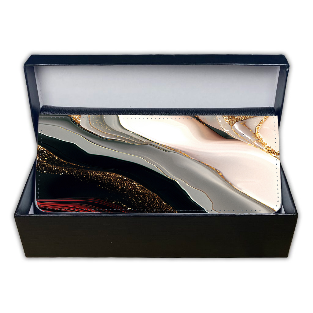 LADIES PURSE/WALLET BLACK - Black Red White & Gold 10