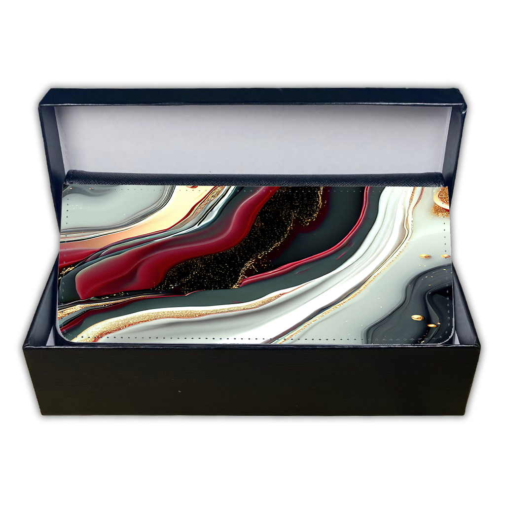 LADIES PURSE/WALLET BLACK - Black Red White & Gold 8