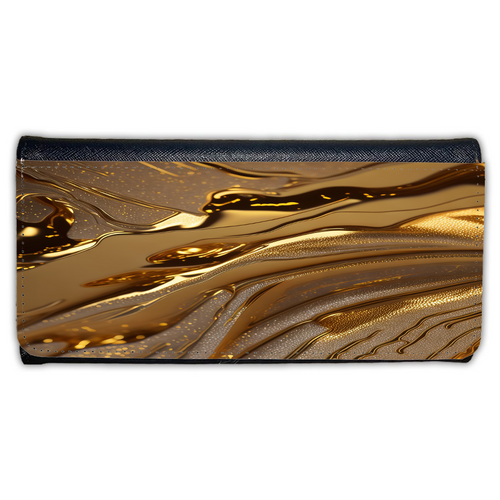 LADIES PURSE/WALLET BLACK - GOLD MARBLE 1