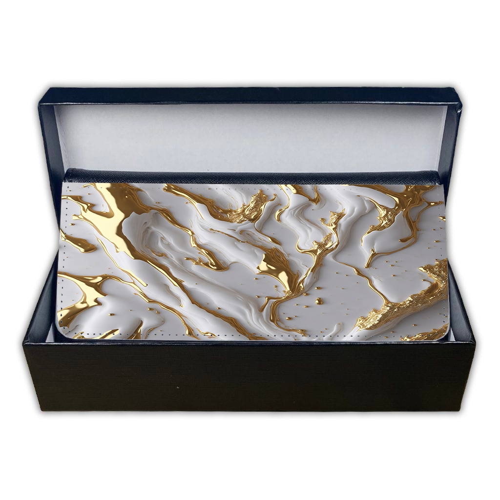 LADIES PURSE/WALLET BLACK - WHITE & GOLD MARBLE - 3 Design Options