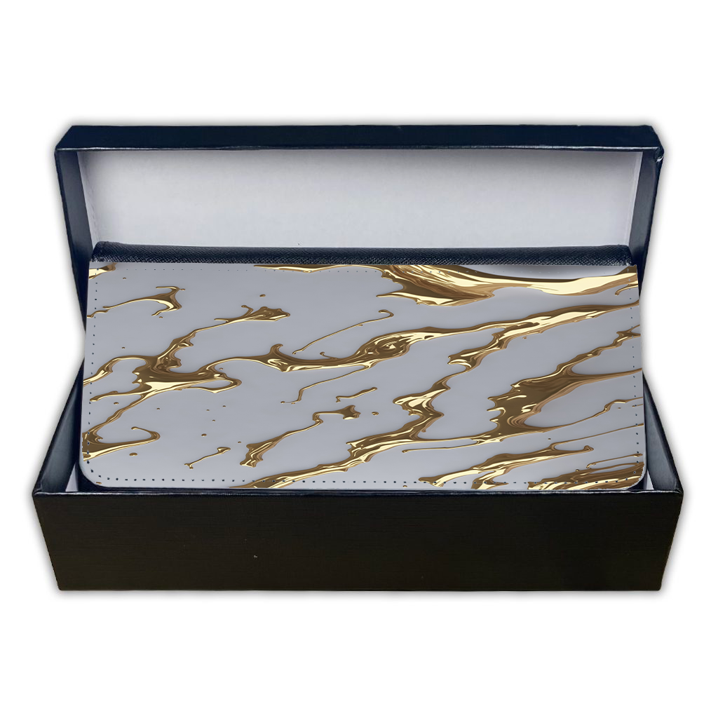 LADIES PURSE/WALLET BLACK - WHITE & GOLD MARBLE - 3 Design Options