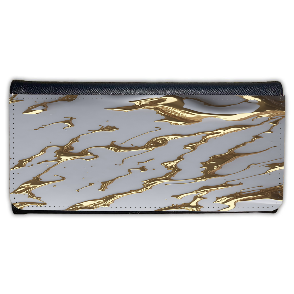 LADIES PURSE/WALLET BLACK - WHITE & GOLD MARBLE - 3 Design Options