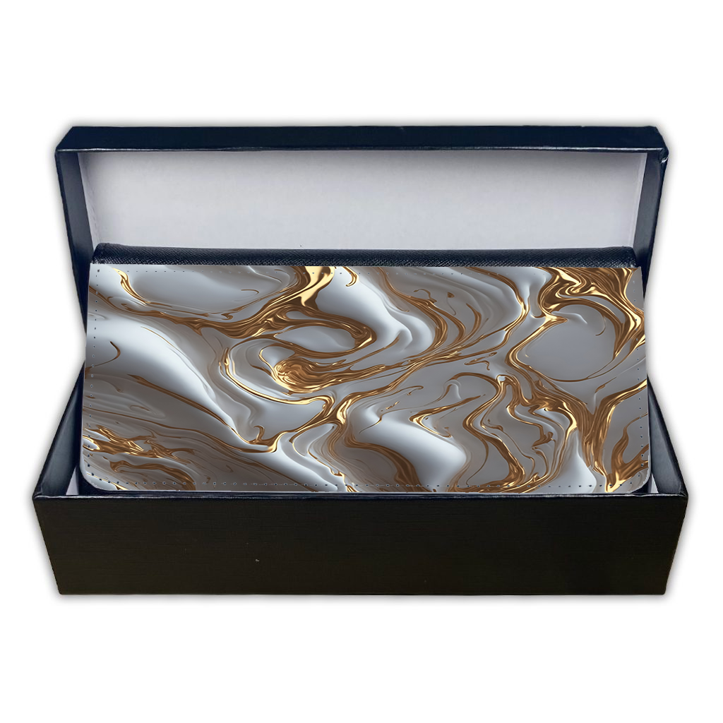 LADIES PURSE/WALLET BLACK - WHITE & GOLD MARBLE - 3 Design Options