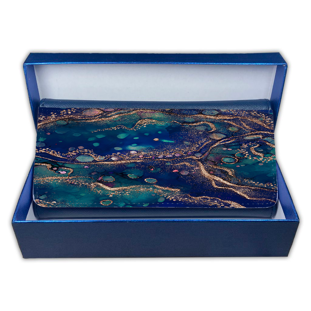 LADIES PURSE/WALLET NAVY - MERMAID & GOLD - 6 Design Options