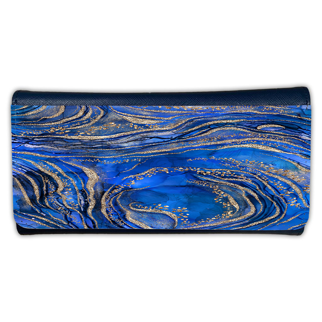 LADIES PURSE/WALLET NAVY - Royal Blue & Gold - 6 Design Options