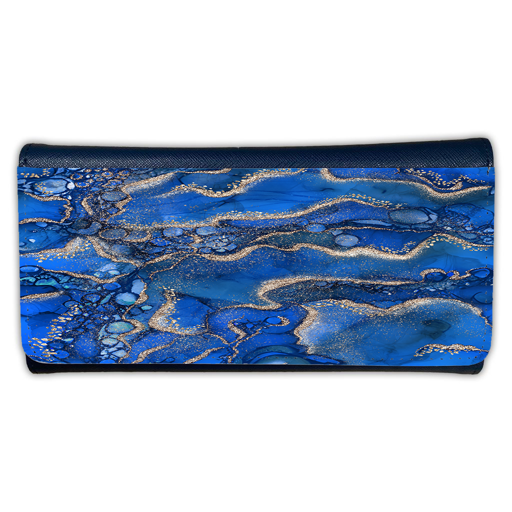 LADIES PURSE/WALLET NAVY - Royal Blue & Gold - 6 Design Options