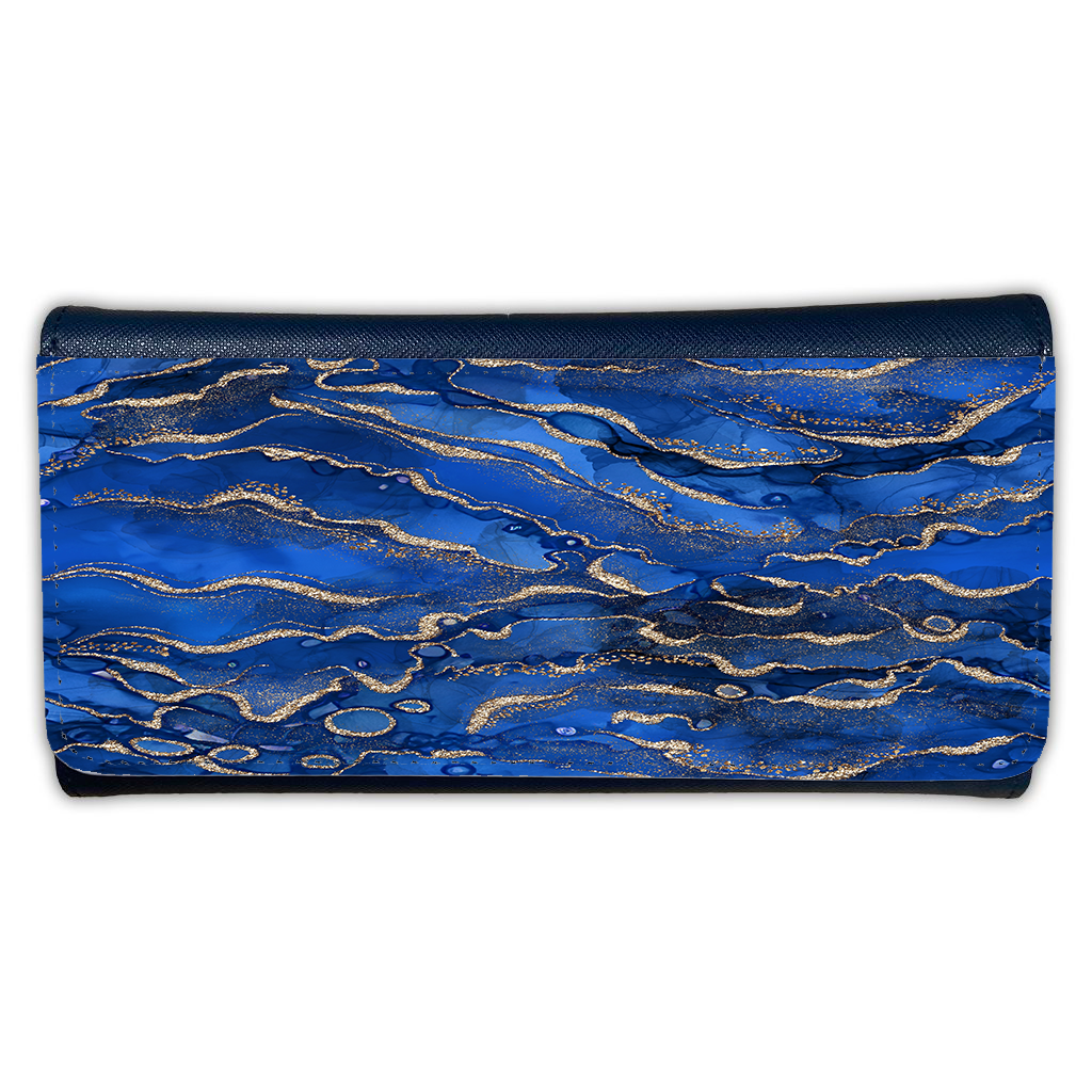 LADIES PURSE/WALLET NAVY - Royal Blue & Gold - 6 Design Options