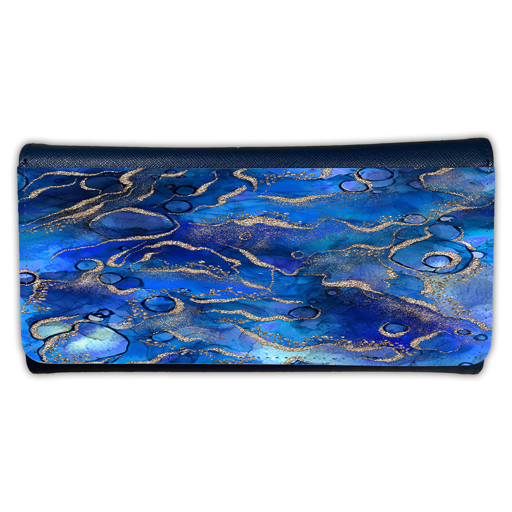 LADIES PURSE/WALLET NAVY - Royal Blue & Gold - 6 Design Options