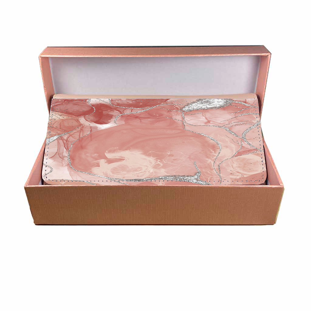 LADIES PURSE/WALLET PINK - Blush & Silver 1
