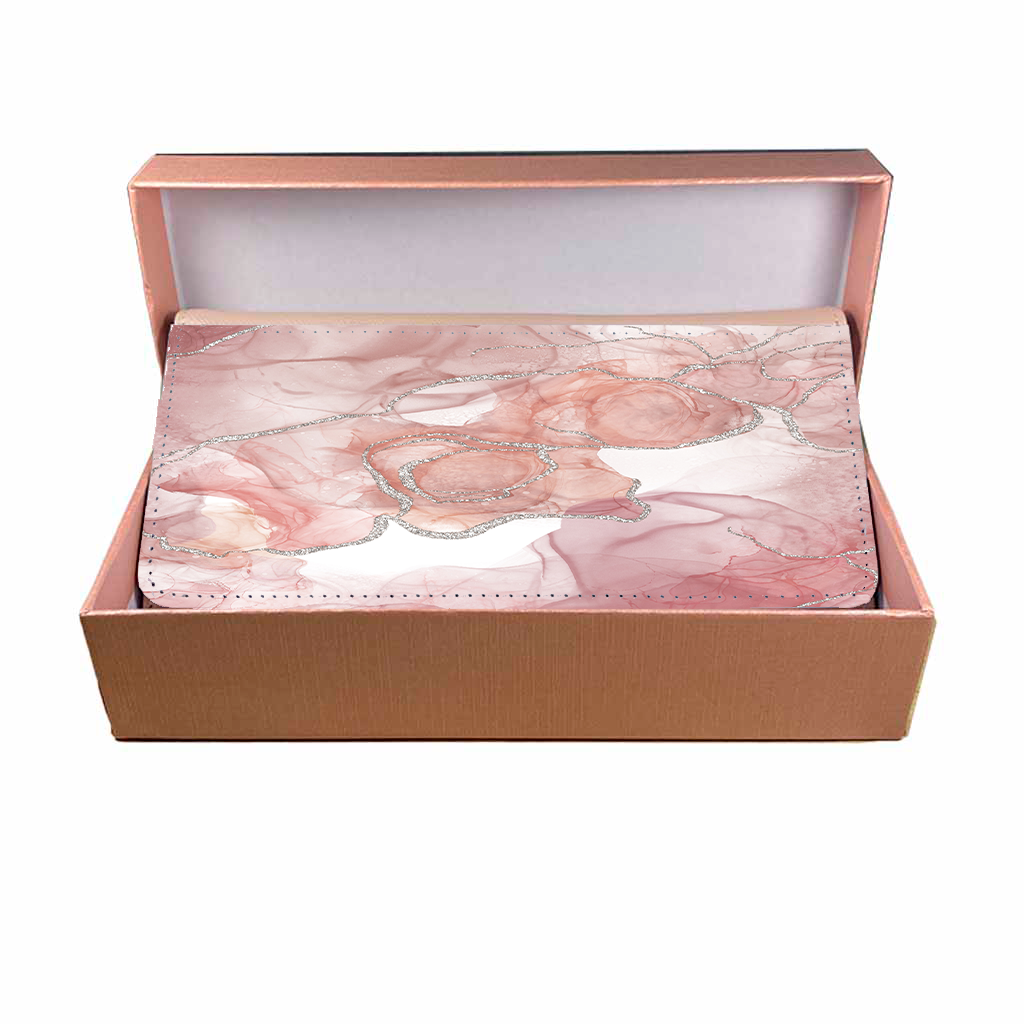 LADIES PURSE/WALLET PINK - Blush & Silver - 6 Design Options