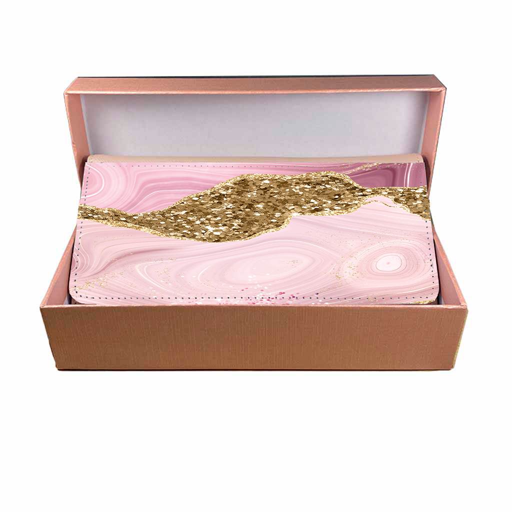 LADIES PURSE/WALLET PINK - Dusty Pink & Glitter - 8 Design Options
