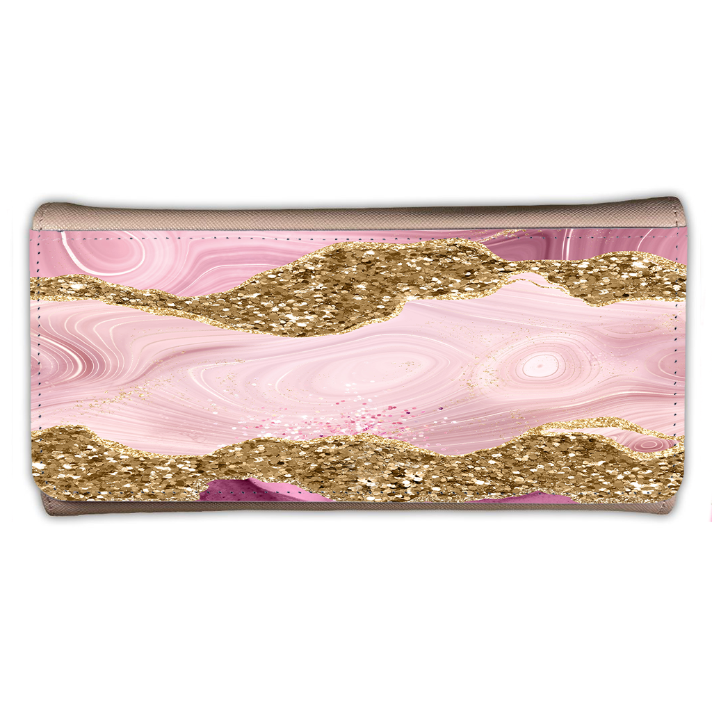 LADIES PURSE/WALLET PINK - Dusty Pink & Glitter 5