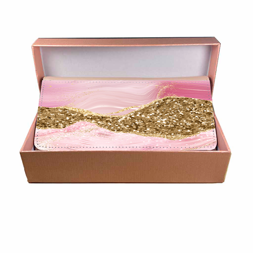 LADIES PURSE/WALLET PINK - Dusty Pink & Glitter 7