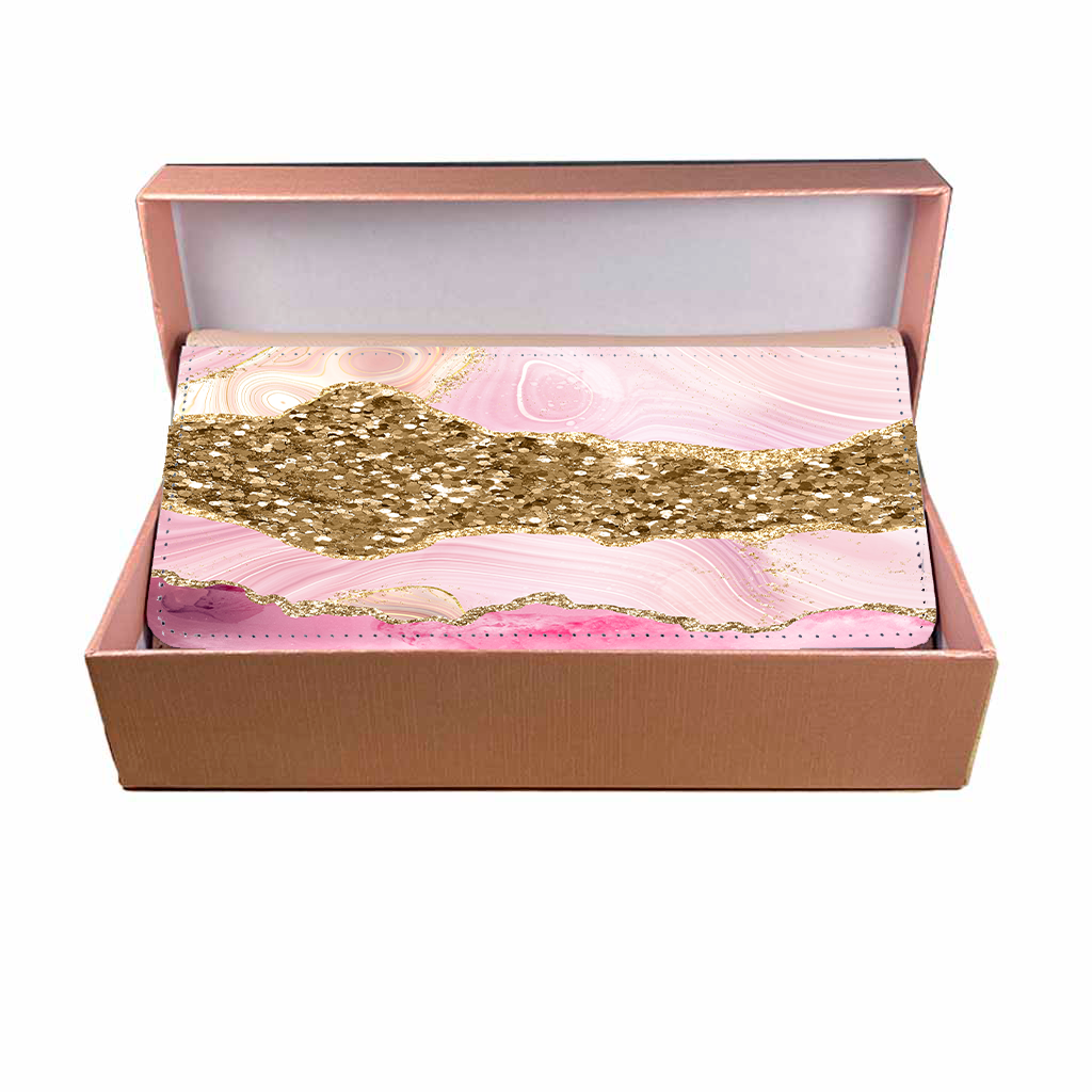 LADIES PURSE/WALLET PINK - Dusty Pink & Glitter - 8 Design Options