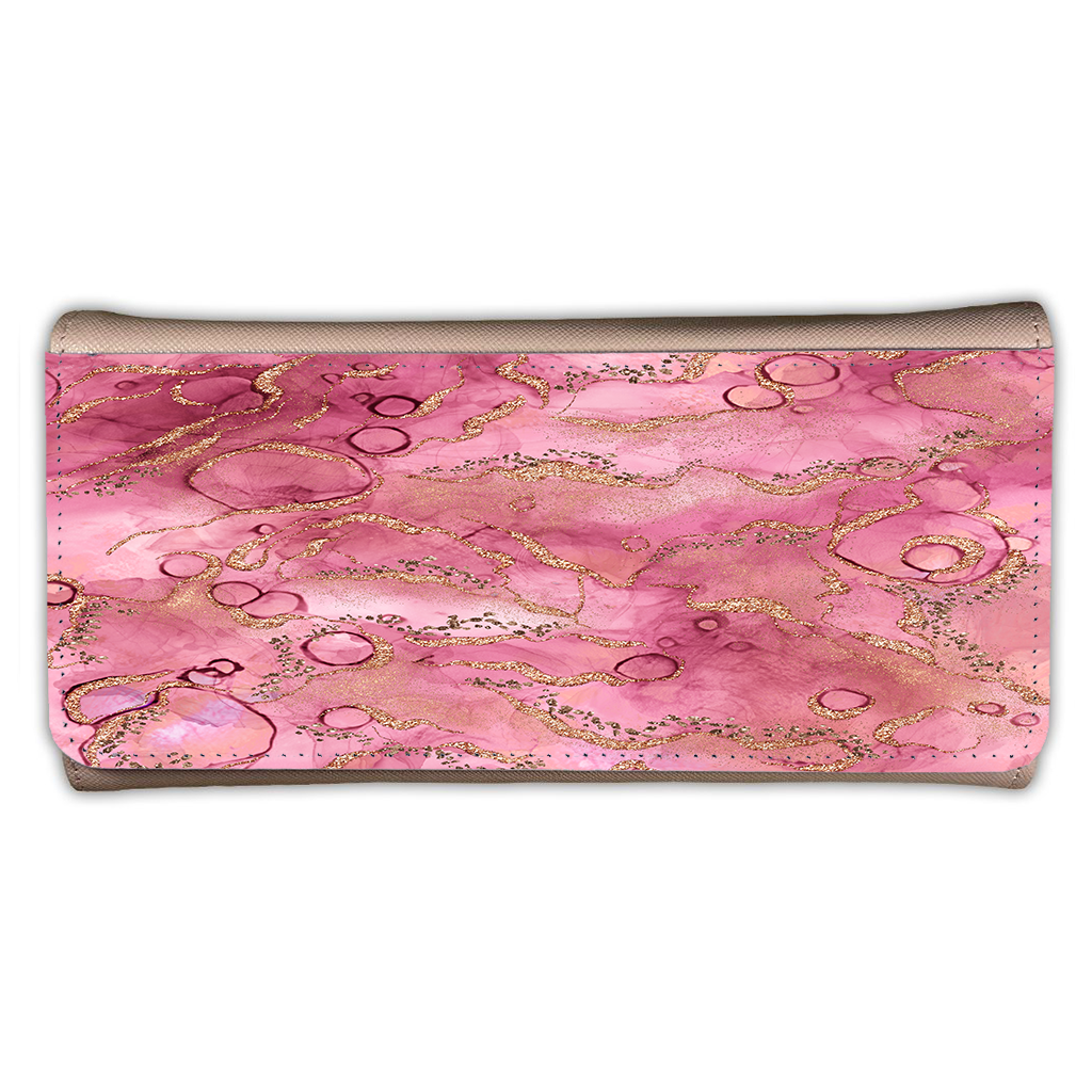 LADIES PURSE/WALLET PINK - Pink & Gold - 6 Design Options