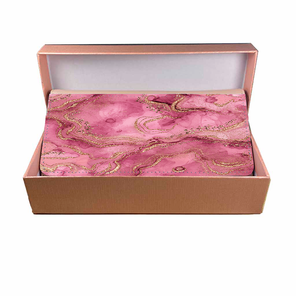 LADIES PURSE/WALLET PINK - Pink & Gold - 6 Design Options
