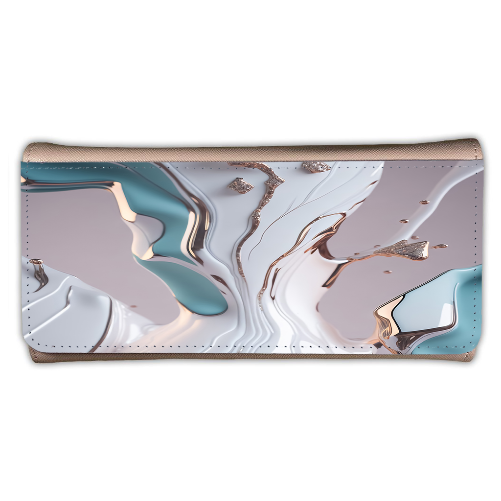 LADIES PURSE/WALLET PINK - Mint & Pink Marble - 6 Design Options