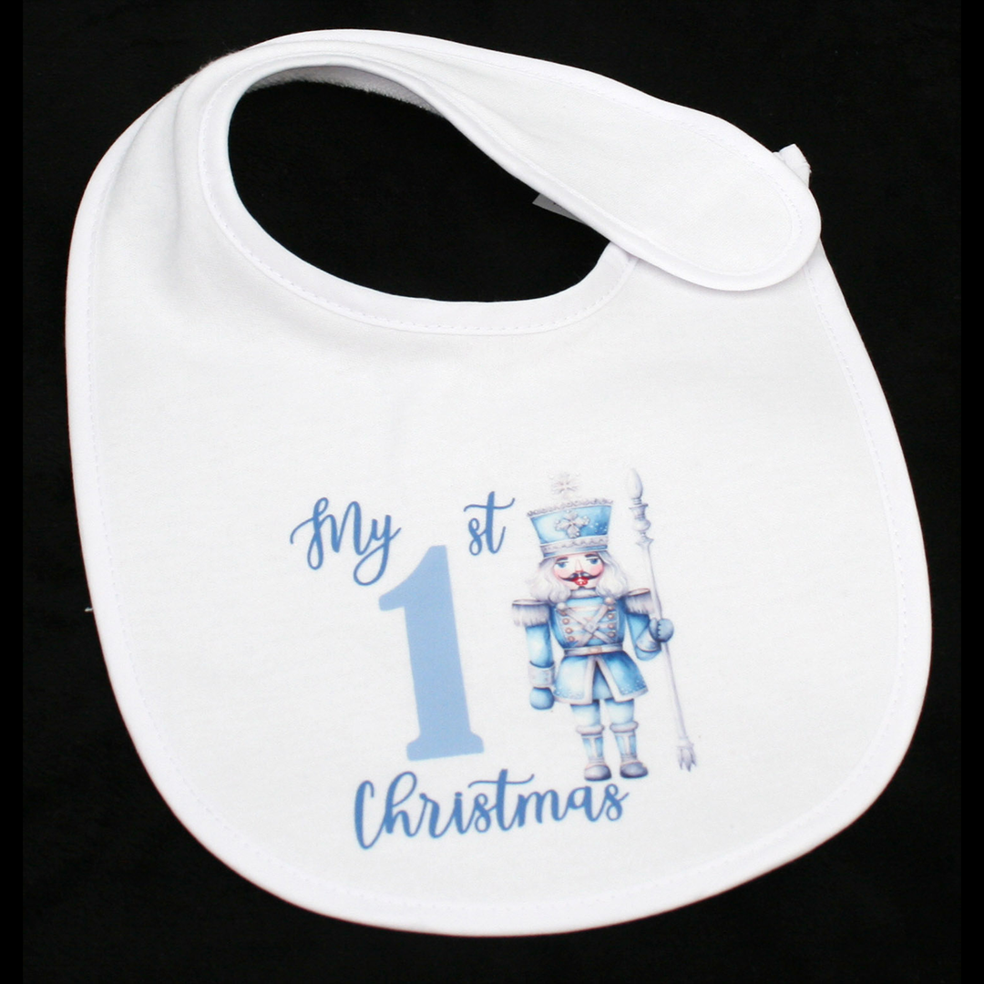 BIB WHITE - MY 1ST CHRISTMAS BLUE - BLUE NUTCRACKER 1