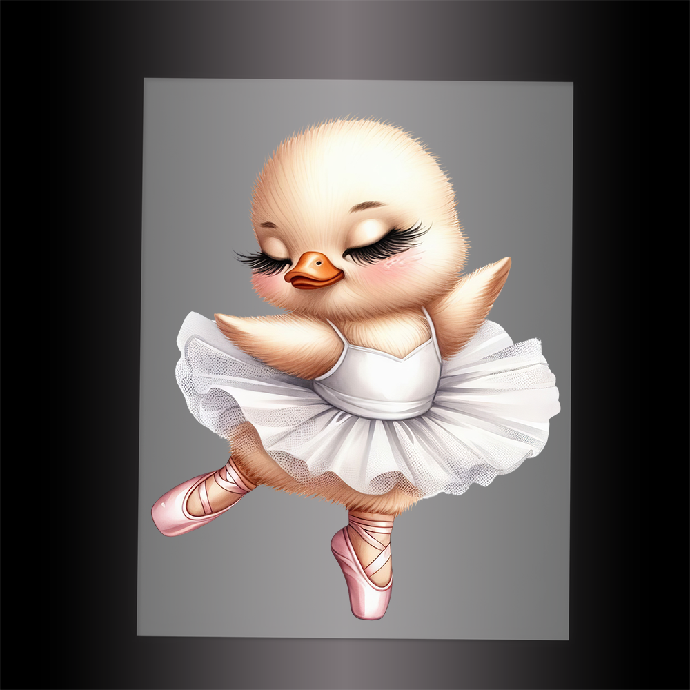 (DTF-10022) BALLERINA DUCK - Garment Transfer