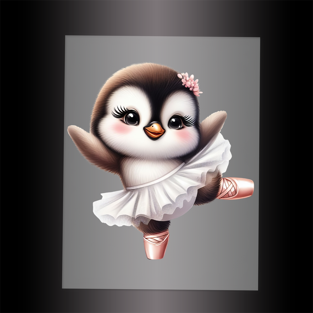 (DTF-10026) BALLERINA PENGUIN - Garment Transfer