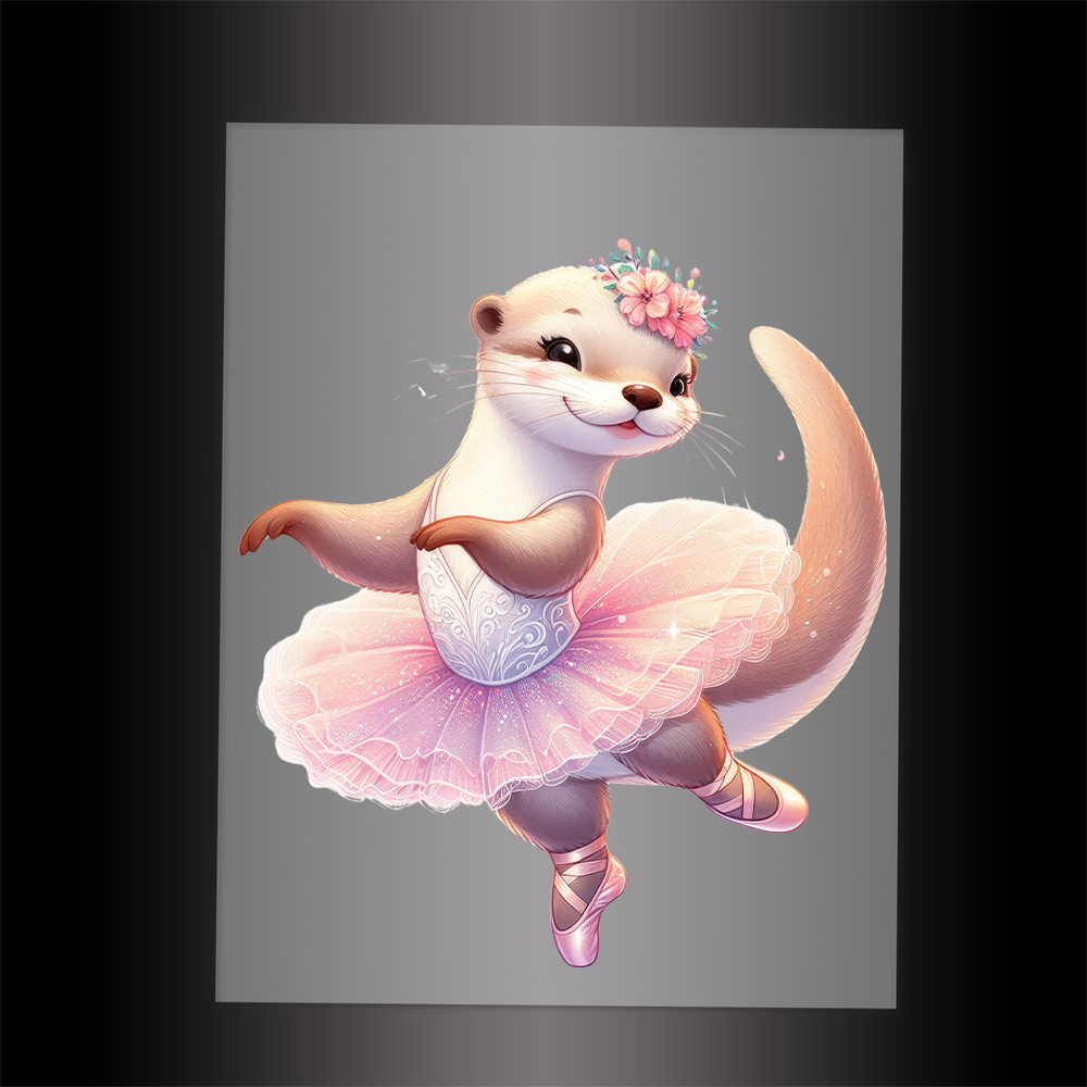 (DTF-10042) BALLERINA OTTER - Garment Transfer
