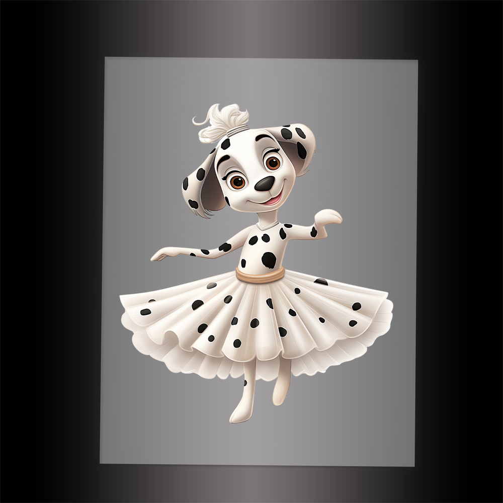 (DTF-10810) BALLERINA DALMATION - Garment Transfer